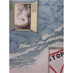 HANK LAVENTHOL American Surrealism Etching 