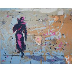 E.PERETZ ARAD Surrealism Israeli Print