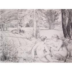 RENE LOUIS BIGNON Etching French