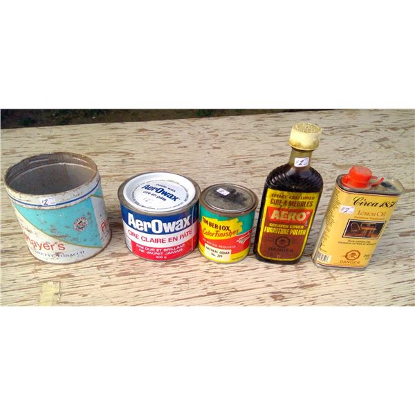 Vintage various tins