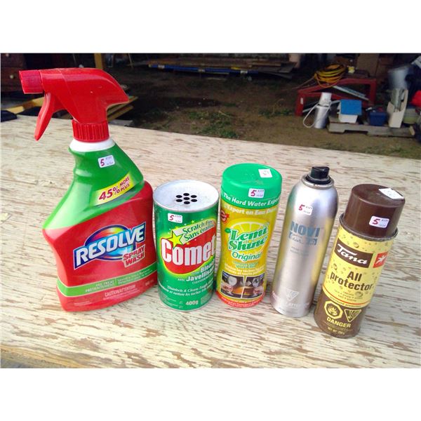 Shoe shine foam, all protector, Resolve, comet & Lemi shine