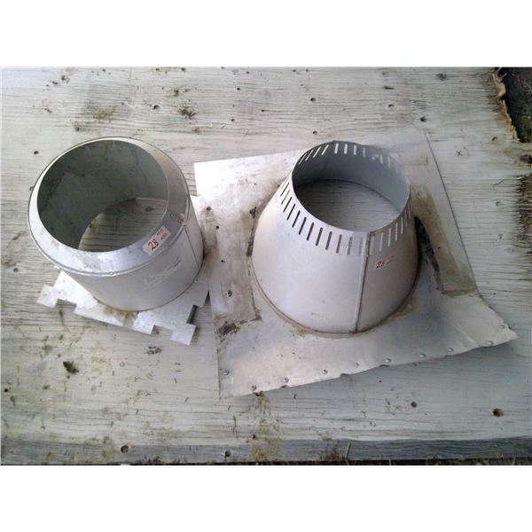 Chimney insulation stop & flashing