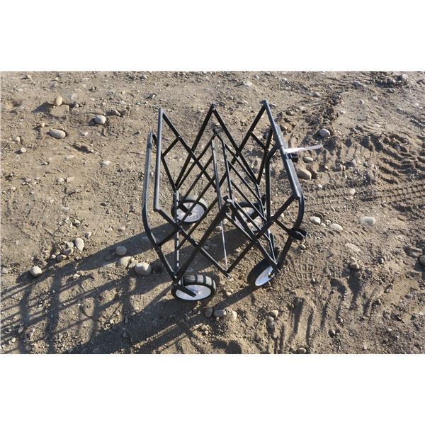 Black folding pull cart