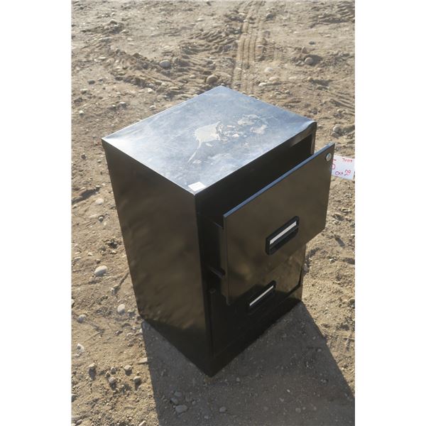Small black filing cabinet