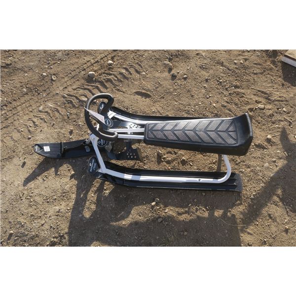 Black & white GT snowracer in like new condition