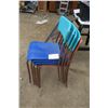 Image 1 : 5 - plastic back & seat chairs