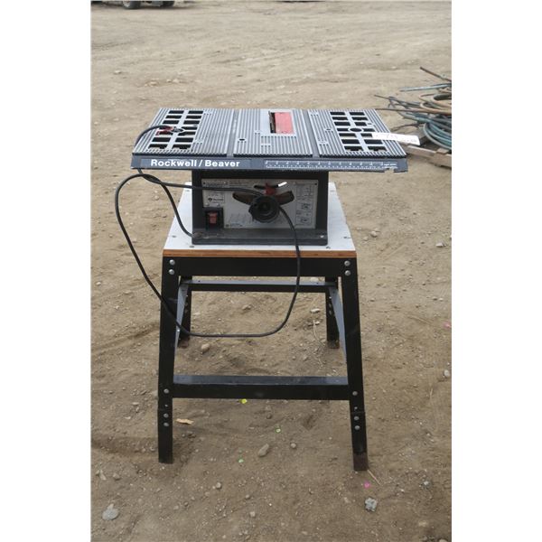 Rockwell/Beaver table saw on stand