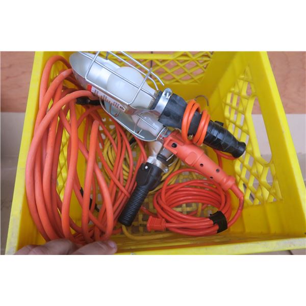 3- work lights and a power cord