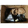 Image 5 : Box of outside house light fixtures, other items.