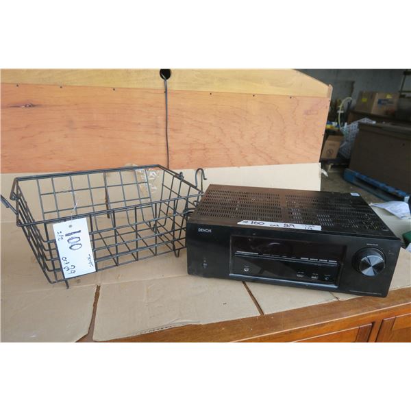 Denon Receiver home audio, metal basket