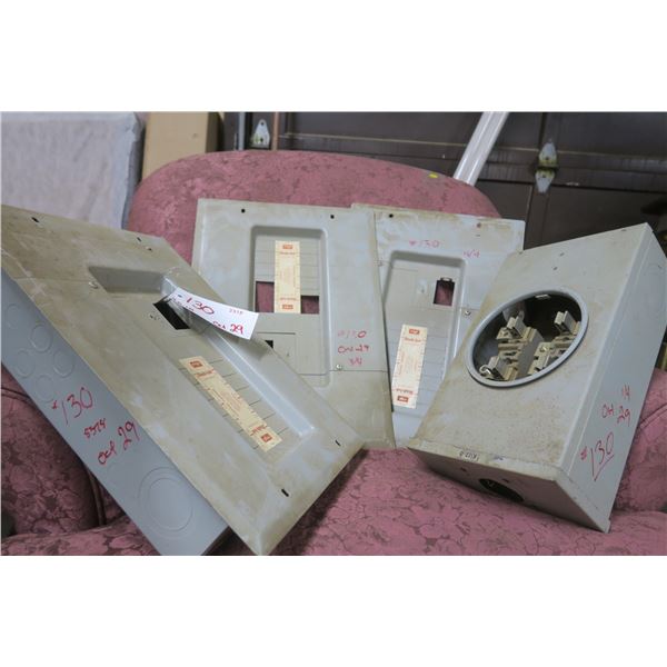 4 misc electrical box, pannle covers, ect.