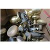 Image 12 : box of electrical boxes, box of older door knobs