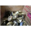 Image 8 : box of electrical boxes, box of older door knobs