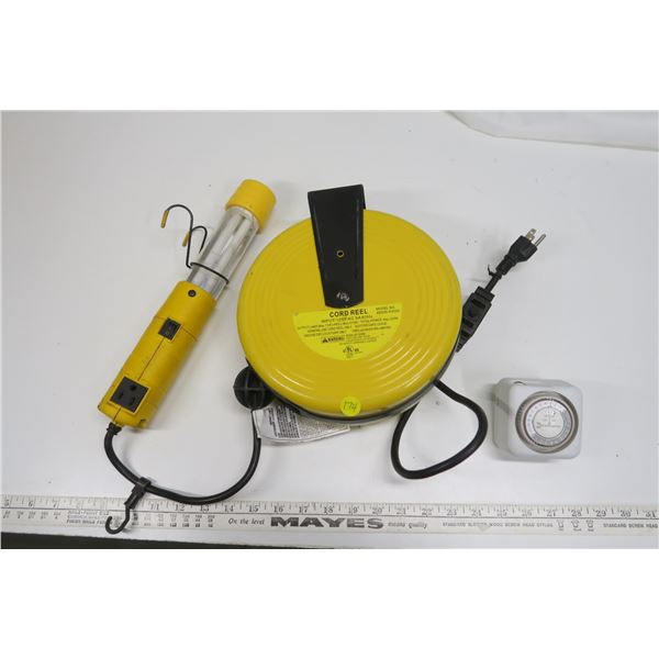 Reel extension cord lights, intermatic time-all