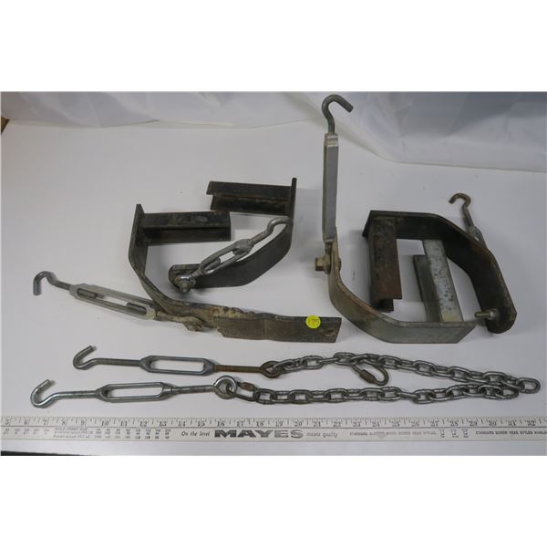 Assorted camper tie downs