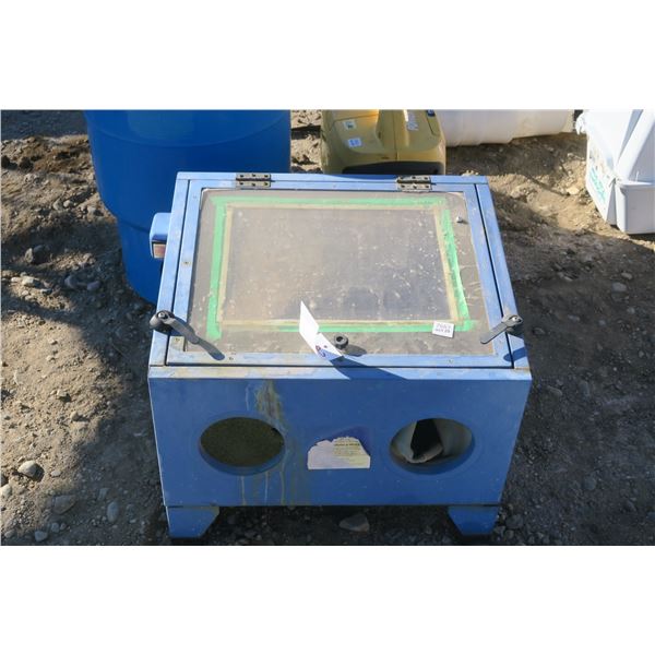 small blue parts sand blaster