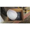 Image 1 : box of screws & fastners with a white hard hat