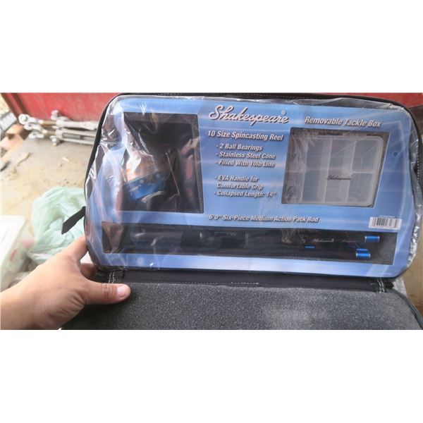 shakespeare fishing rod set with case