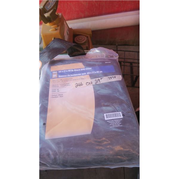 68"x 21"x 40" black BBQ cover