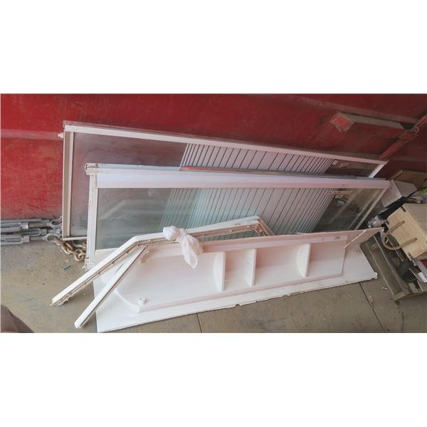 5 pc corner shower with glass