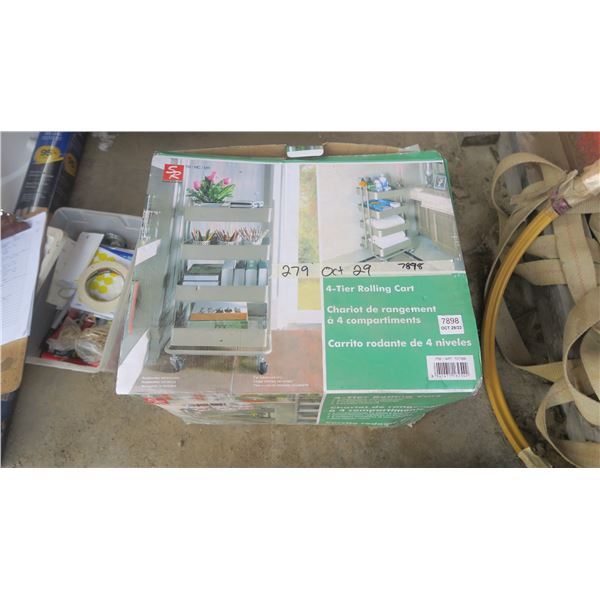 4 - tier rolling cart