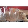 Image 3 : box of vintage glass milk bottles and car part