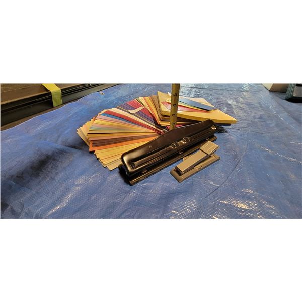 Coloured Construction Paper - ideal for Kids Art w Stapler & 3 hole Punch