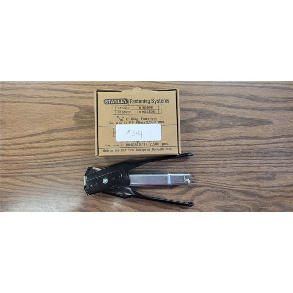 Stanley Bostich P7 ring Plier & 1 Box of 2,500 C-Ring Fastenners