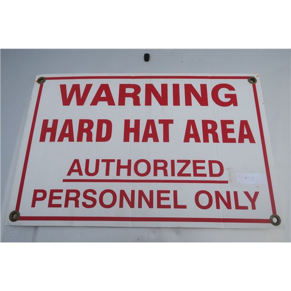 Sign - Warning Hard Hat Area 24" x 16" (corrplast)