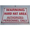 Image 1 : Sign - Warning Hard Hat Area 24" x 16" (corrplast)