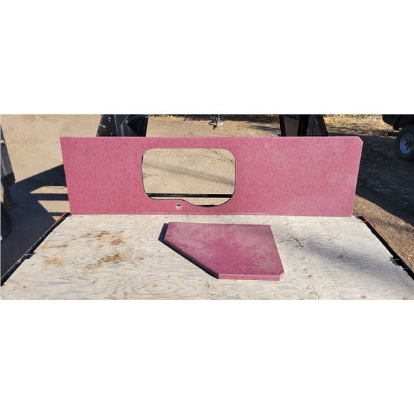 Counter Tops Set of 4 Dusty Rose/Burgendy