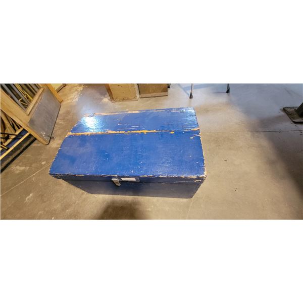 Trunk - Blue Wood w dove tails 30" x 16" x 19"