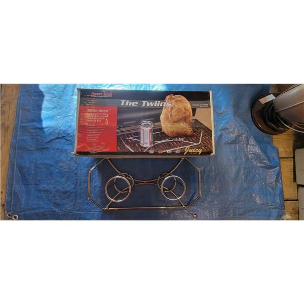 Sport Grill, Twin Beer Can Chicken Roaster