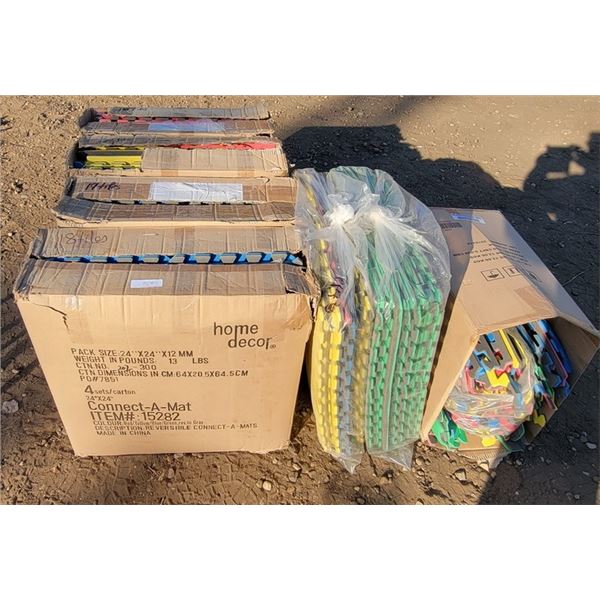 Connect A Mat - Reversible grey or colours - 99 mats used the grey side up for trade show