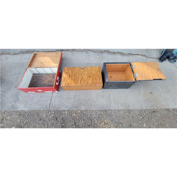 3 Wooden Boxes