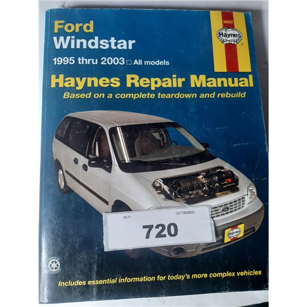 1995-2003 Ford Windstar repair manual