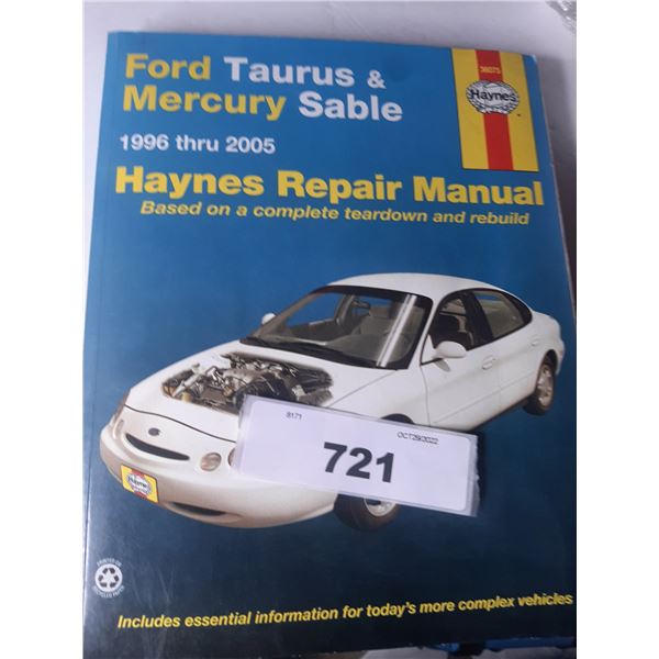 1996-2005 Ford Taurus/Mercury Sable repair manual
