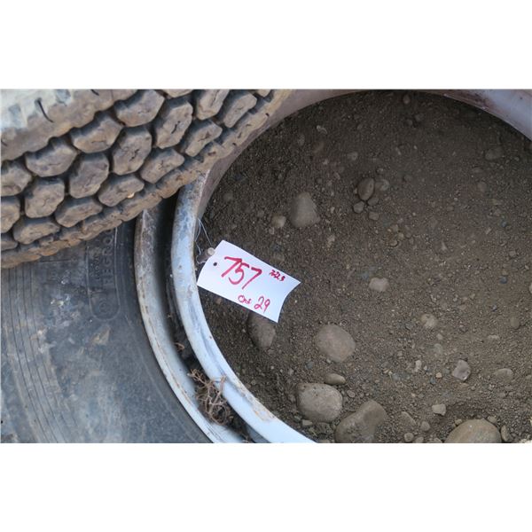 2 semi tires on rims