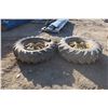 Image 6 : 2 vintage tractor tires on 30" rims, tires are bad