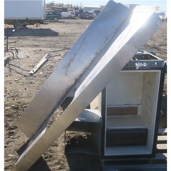 RV-Fridge (missing door), Stainless Steel Counter, Ducting