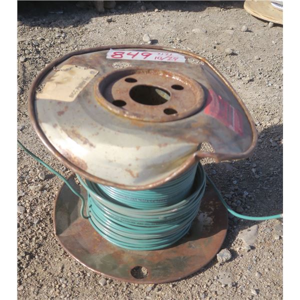 12 gauge Solid copper wire (partial roll) green