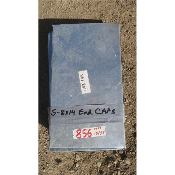 Set of 5, 8"x14" End Caps Galvinized