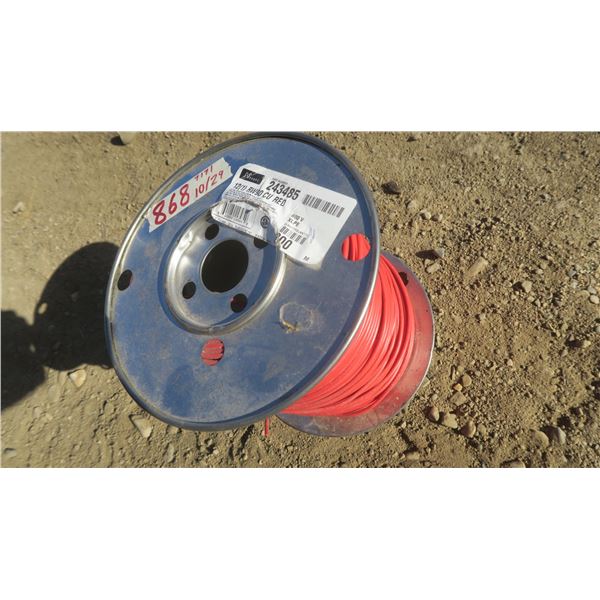 12 gauge Solid Copper Wire (full roll) Red