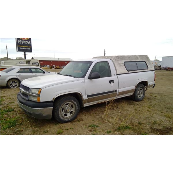 2003, CHEV SILVERADO 1500 REG CAB 2WD, Truck - VIN: 1GCEC14X13Z108265 - Sold As Is