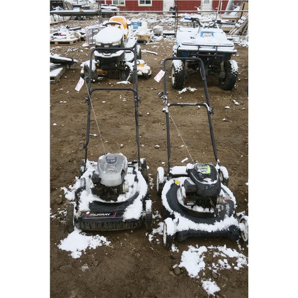2 - lawn mowers, briggs & stratton 550 & Poulan 550