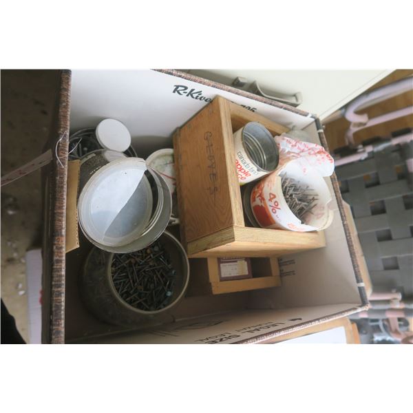Misc box of nails, varous sizes