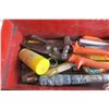 Image 6 : red toolbox with misc tools & other items inside.