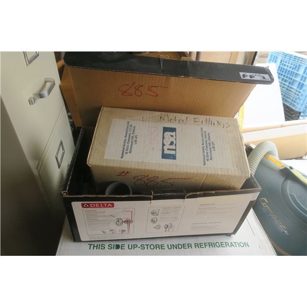 Misc box of varous plumbing fittings