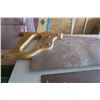 Image 4 : 3 - hand saws, 2- tan handles & 1 - black handle