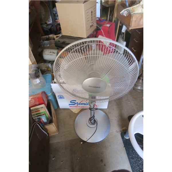 Silver adjustable hight fan